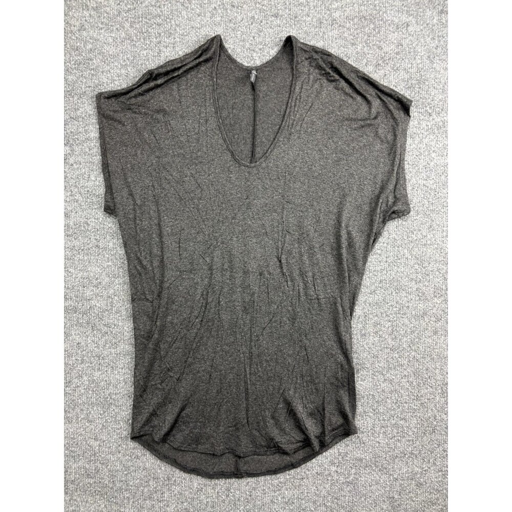 Riller & Fount Shirt Womens‎ 1 Gray Dolman Scoop Neck Modal USA Oversized